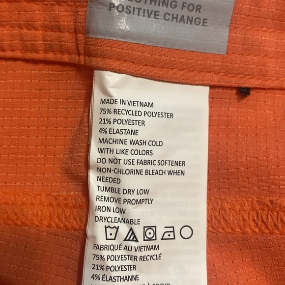 Prana Orange Athletic Shorts Lightweight Drawstring - Picture 4 of 7